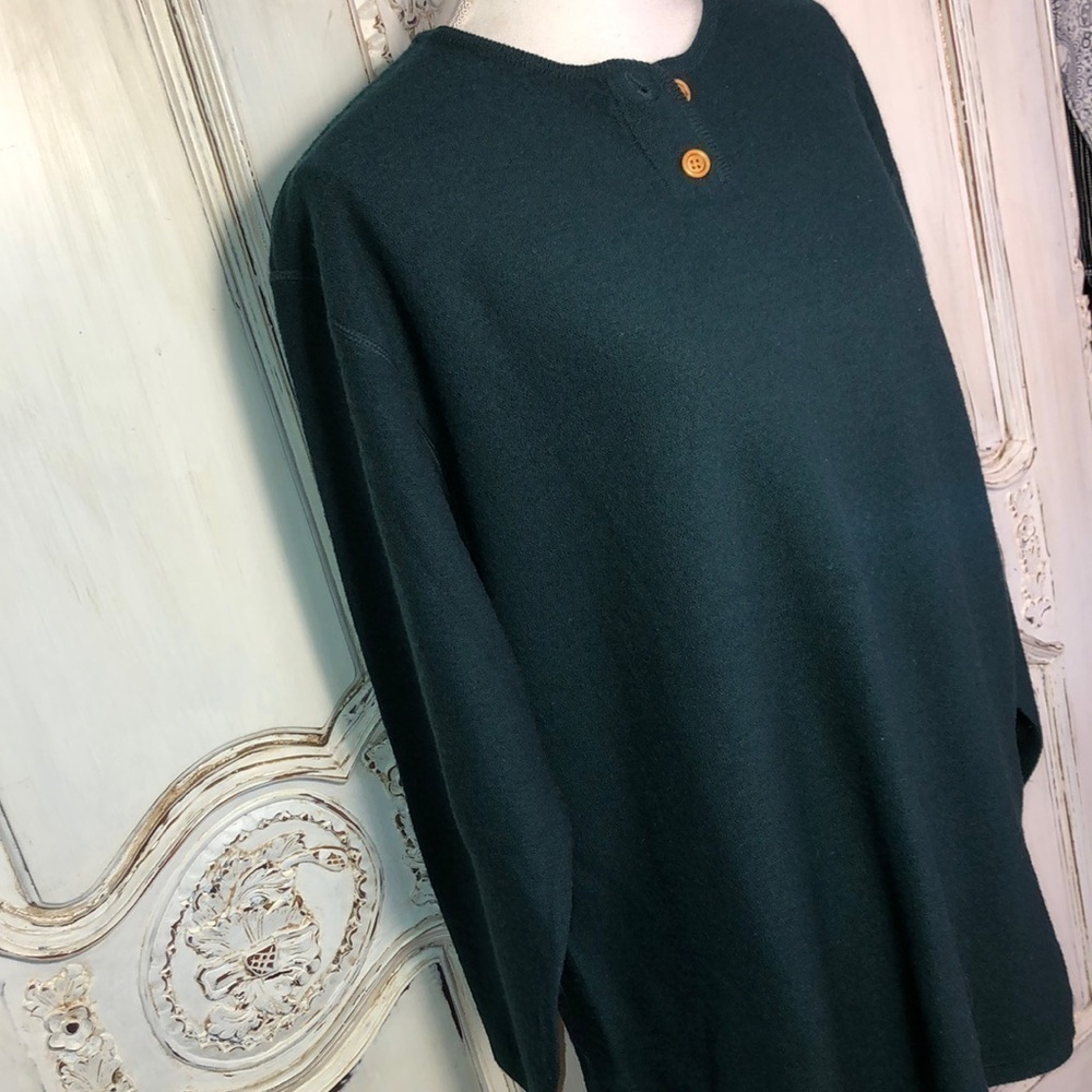 Basic Requirements 100%Wool Deep Forest Green Lon… - image 3